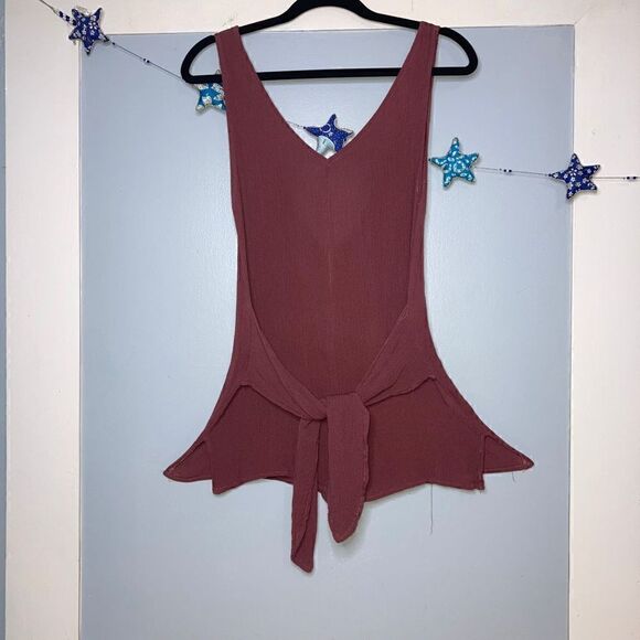 Kendall + Kylie, Pink Mauve Shorts Romper, Sleeveless, Shash Style Waist Tie, XS - Picture 4 of 12